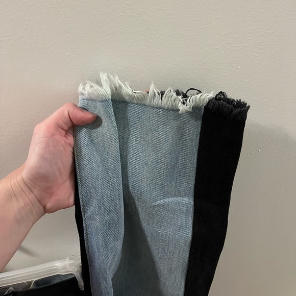 NWT Oak + Fort Duo Tone Colorblock Jeans - Picture 9 of 9